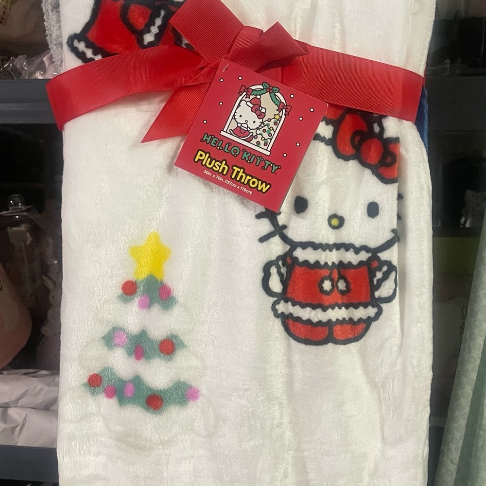Hello kitty Santa Christmas blanket throw